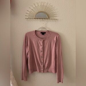 Pink Button-Up Cardigan